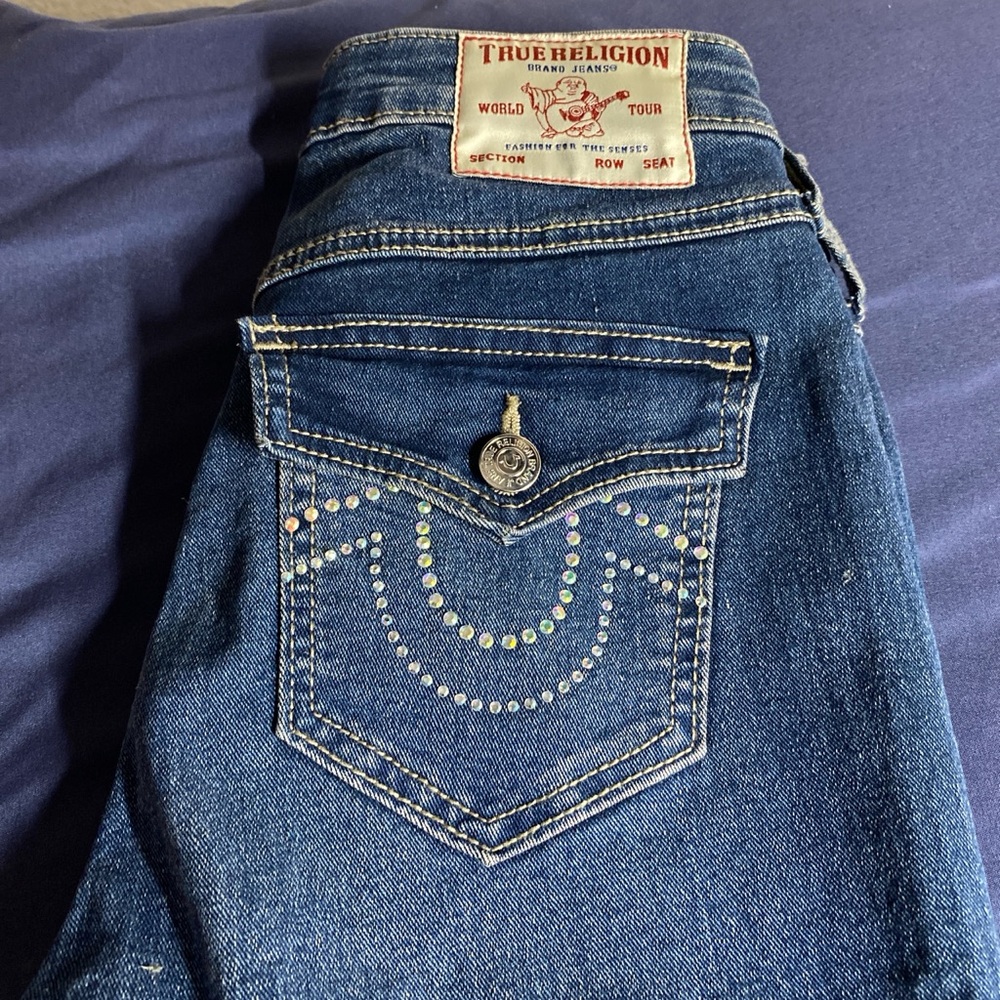True Religion Women's Blue Boot Cut Jeans